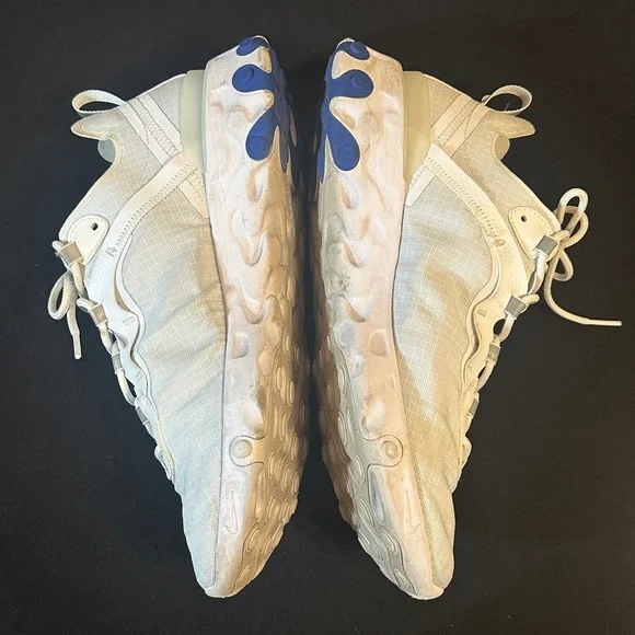 2019 Nike React Element 55 Running Shoes (White/ Royal Blue) Size 11 - Picture 5 of 6